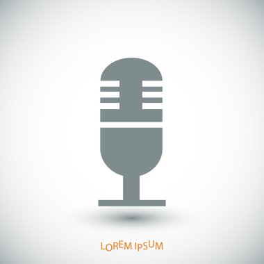 Basit mikrofon simgesi