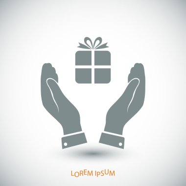 Ellerin simgesinde hediye