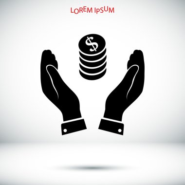 Ellerin simgesinde para