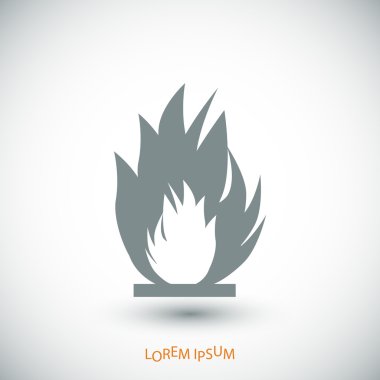 basit yangın simgesi