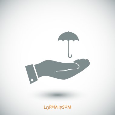 Şemsiye el simgesi