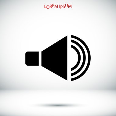 basit hoparlör simgesini