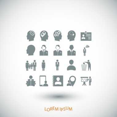 basit iş ikonları/simgeleri