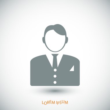 basit işadamı simgesi