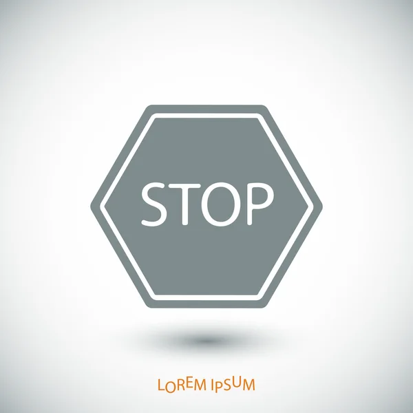 Icône stop sign — Image vectorielle