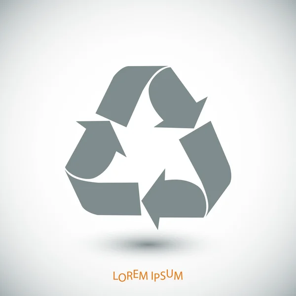 Ícone de sinal de reciclagem — Vetor de Stock
