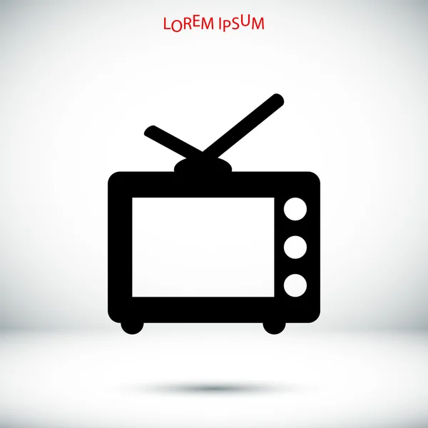 Icono de TV simple — Archivo Imágenes Vectoriales