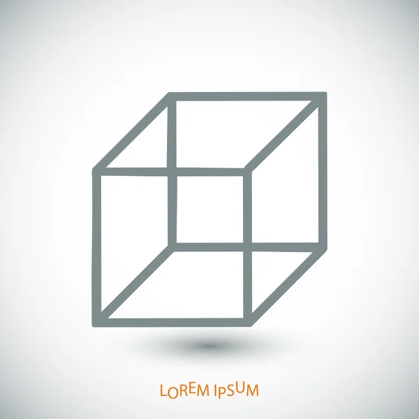 간단한 큐브 아이콘 — 스톡 벡터