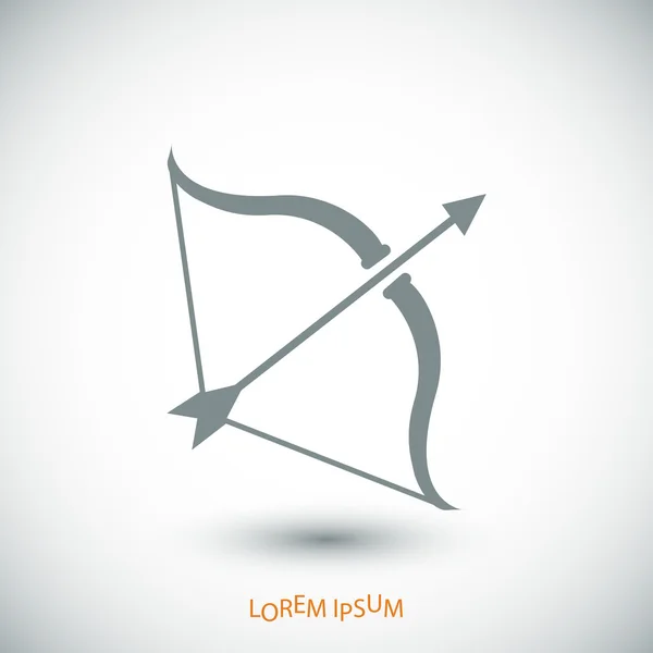 Icono de arco y flecha — Vector de stock