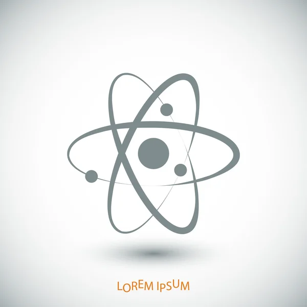 Atom znak ikona — Stockový vektor