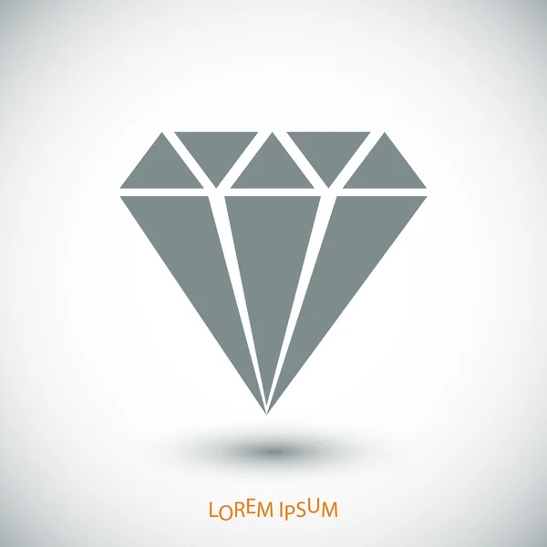Ikona proste diament — Wektor stockowy