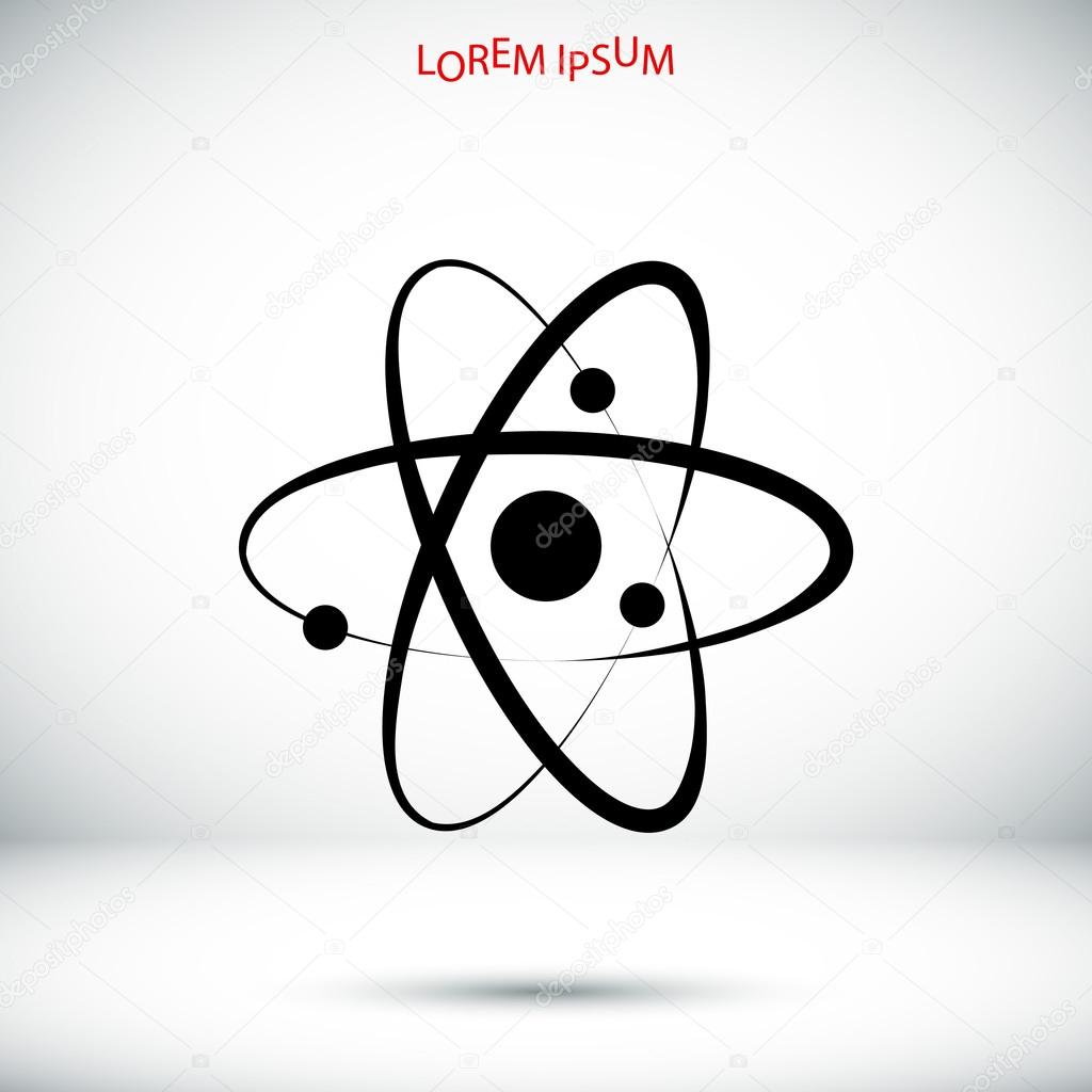 Atom sign icon