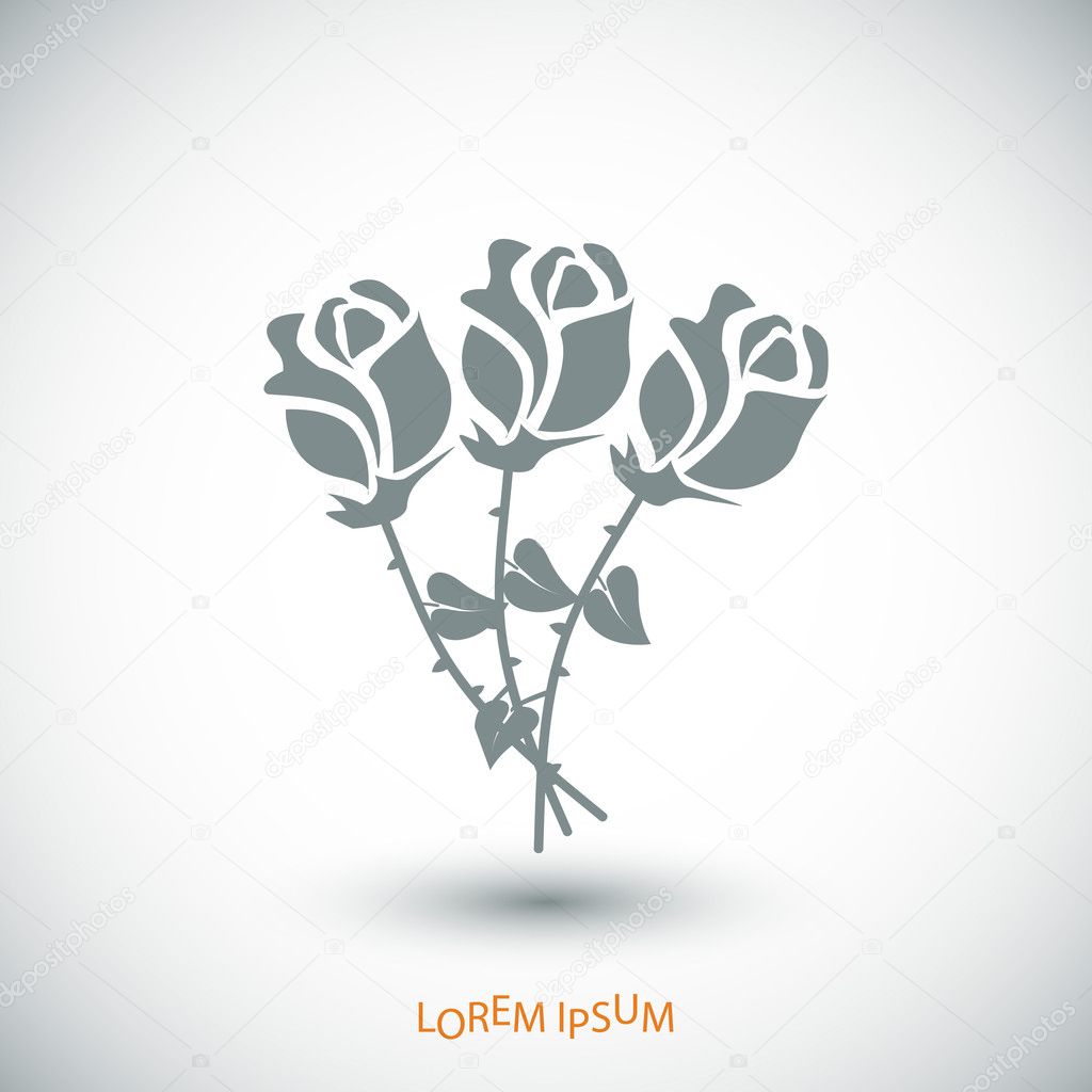 simple roses icon