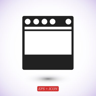 Mutfak sobası simgesi