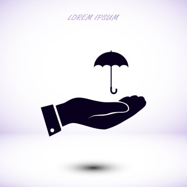 Şemsiye el simgesi