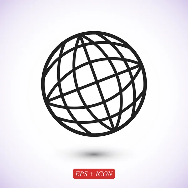 Earth Globe-Ikone — Stockvektor