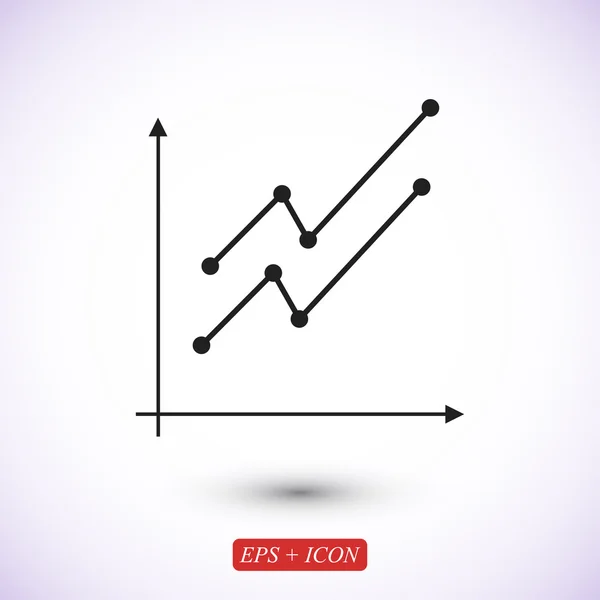 Gráfico gráfico ícone — Vetor de Stock