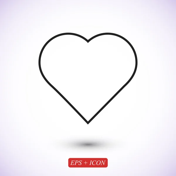 Icône coeur simple — Image vectorielle