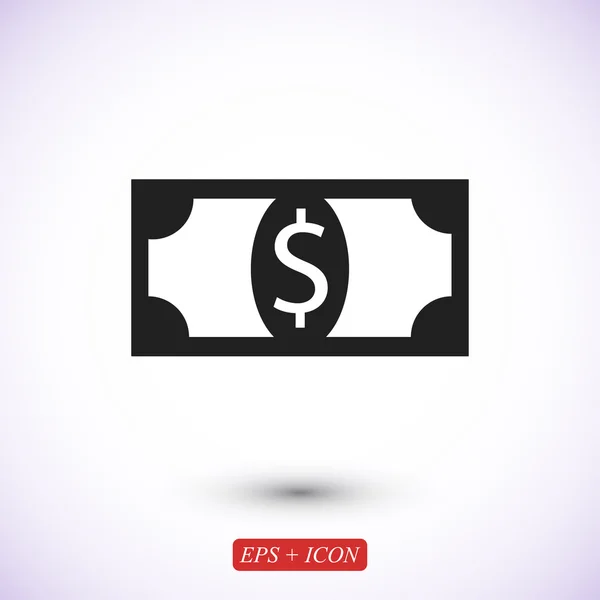 Jednoduché peníze ikona — Stockový vektor