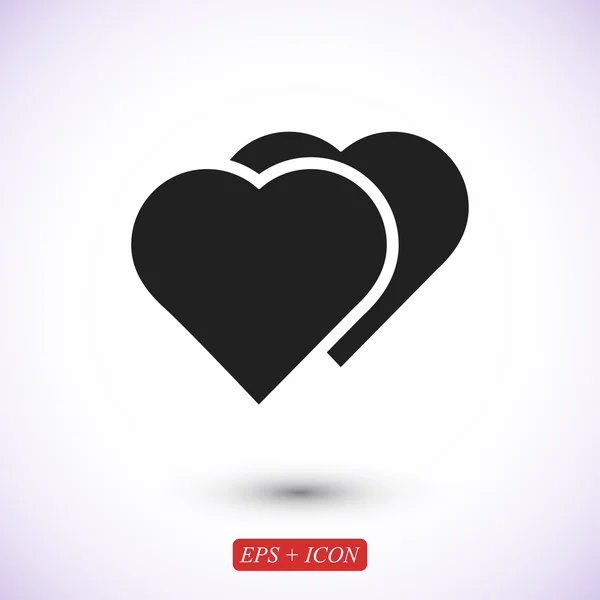 Icône de coeur simple — Image vectorielle