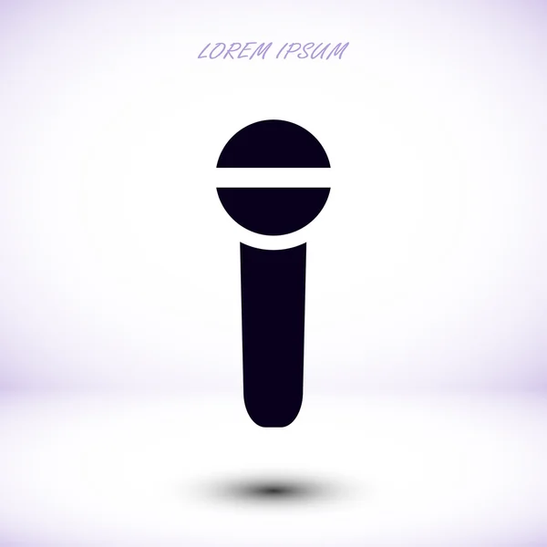 Microphone icône simple — Image vectorielle