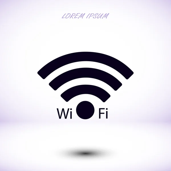 Enkel Wi-Fi-ikonen — Stock vektor