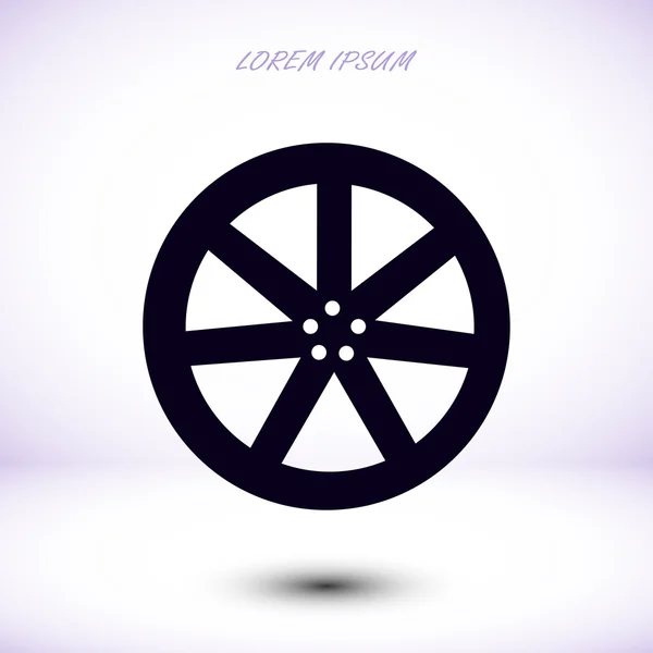 Hjulet diskikon — Stock vektor