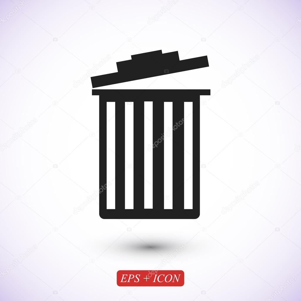trash bucket icon