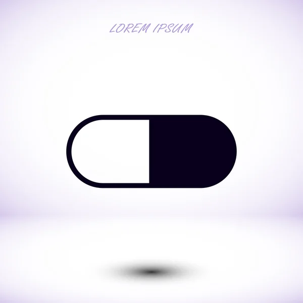 Icône capsule médecine — Image vectorielle