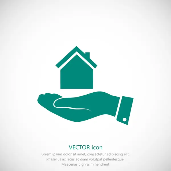 Egyszerű otthoni kéz — Stock Vector