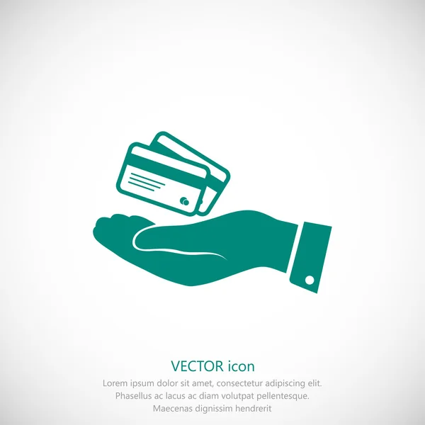 Credit cards in hand — Stock Vector