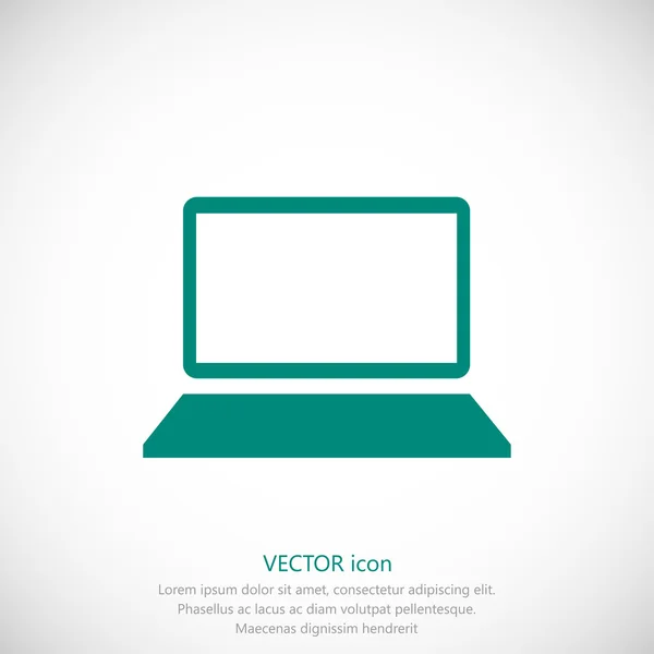 Icono de computadora simple — Vector de stock