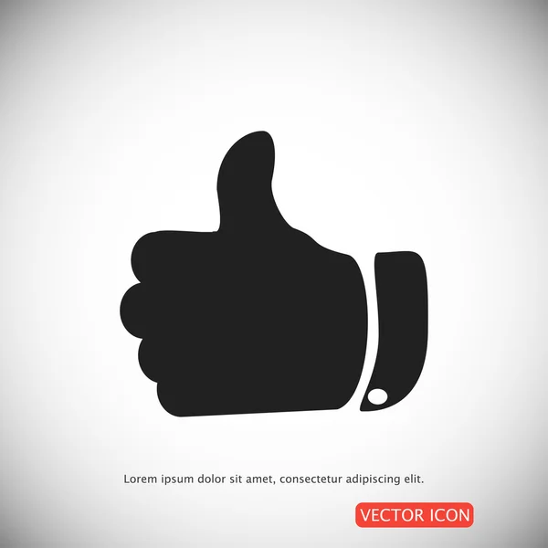 Egyszerű hüvelykujjával felfelé ikon — Stock Vector
