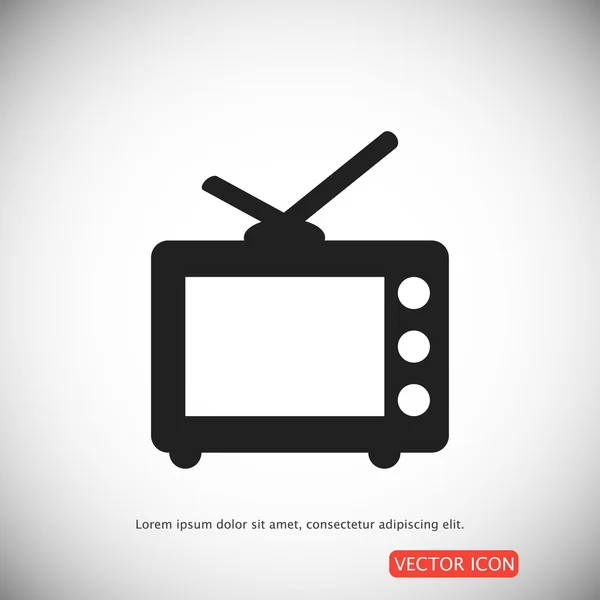 Απλή εικονίδιο τηλεόραση — Διανυσματικό Αρχείο