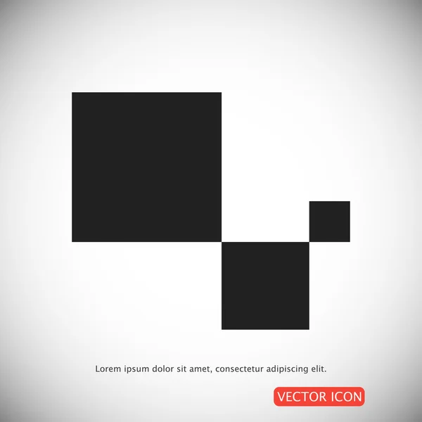 Eenvoudig kubussen pictogram — Stockvector