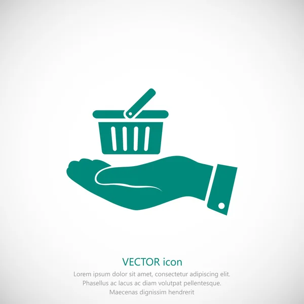 Mand pictogram in hand — Stockvector