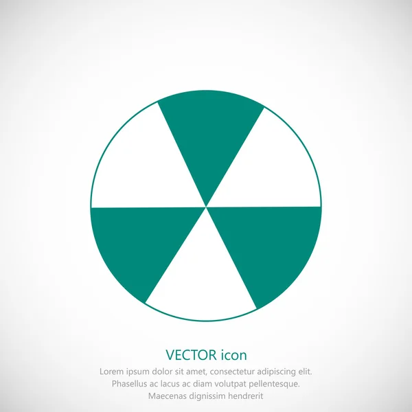 Radioactive sign icon — Stock Vector
