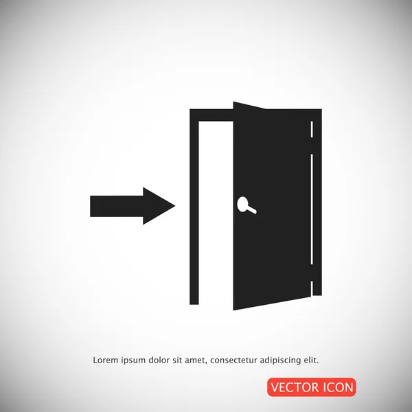 Απλή πόρτα εικονίδιο — Διανυσματικό Αρχείο