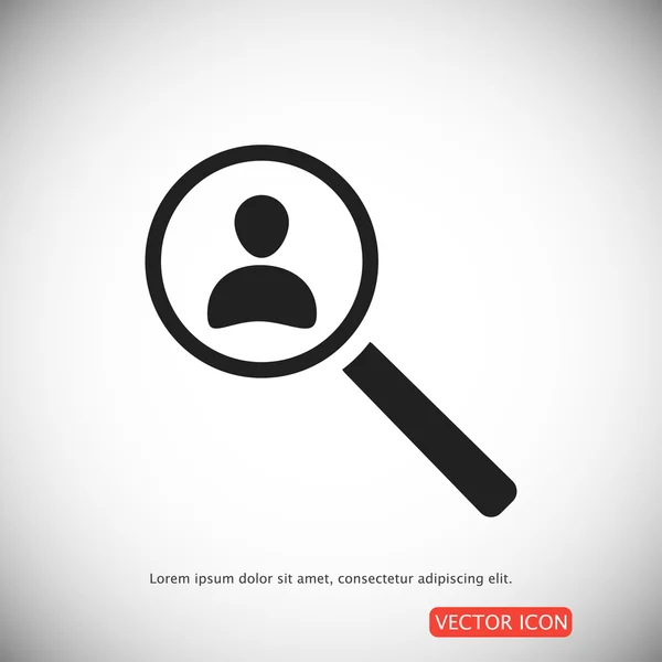 Zoeken mensen pictogram — Stockvector