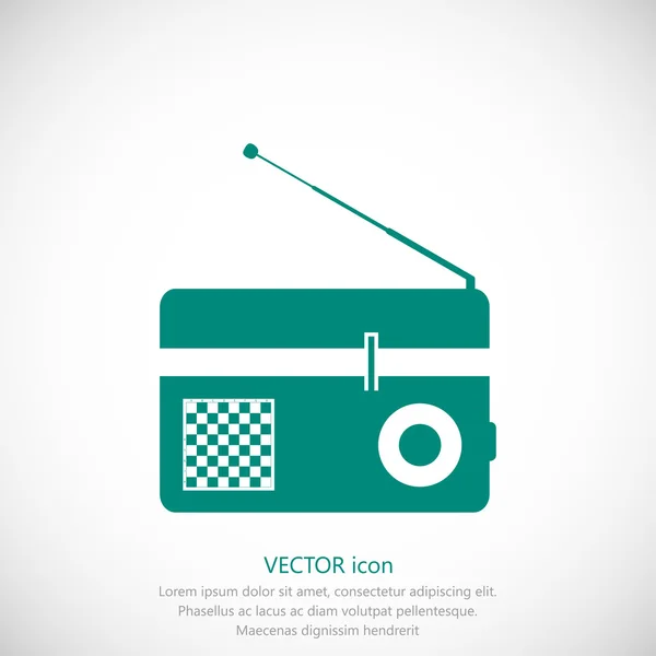 Viejo icono de radio — Vector de stock