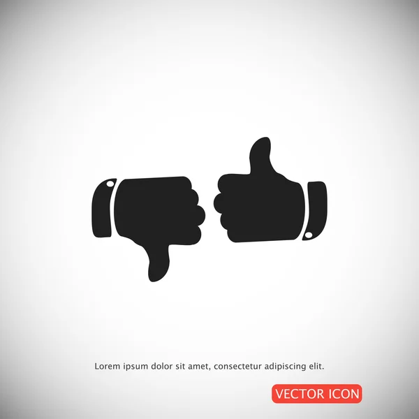 Thumbs up and down icon — Stock Vector
