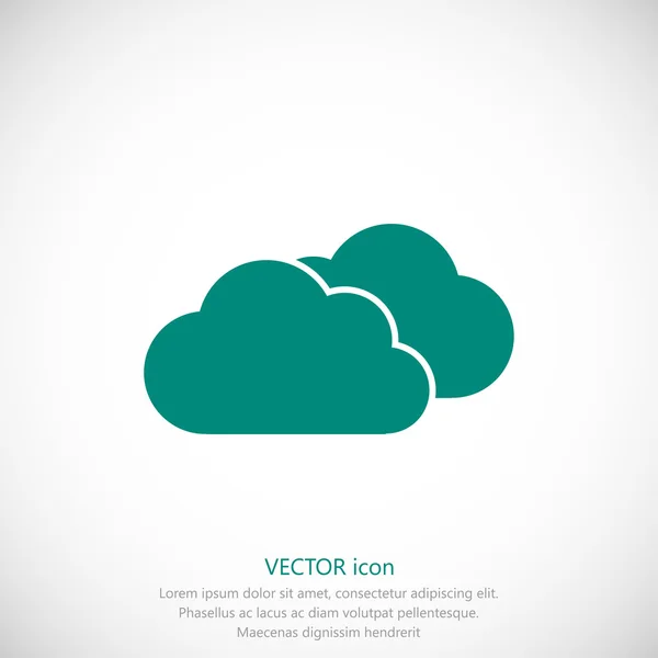 Pictogram van het bewolkt weer — Stockvector