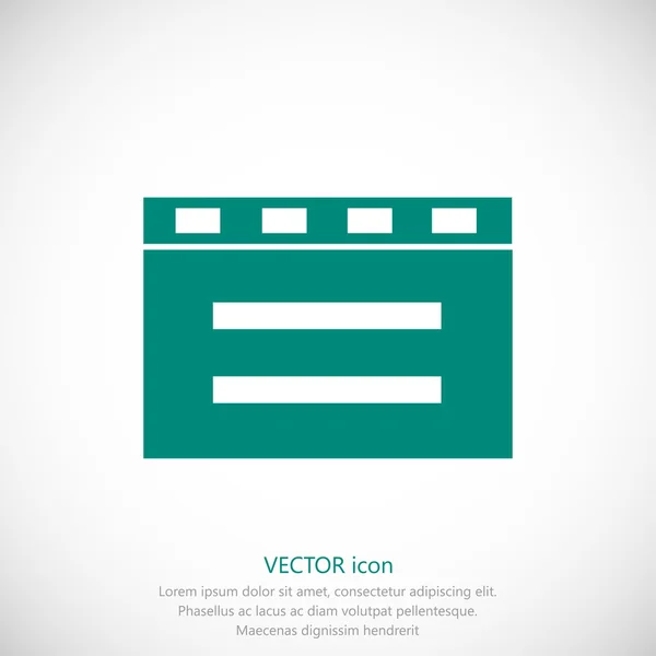 Mozi kereplő ikon — Stock Vector