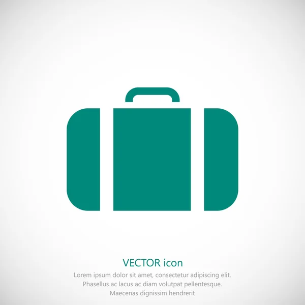 Jednoduché kufr ikona — Stockový vektor