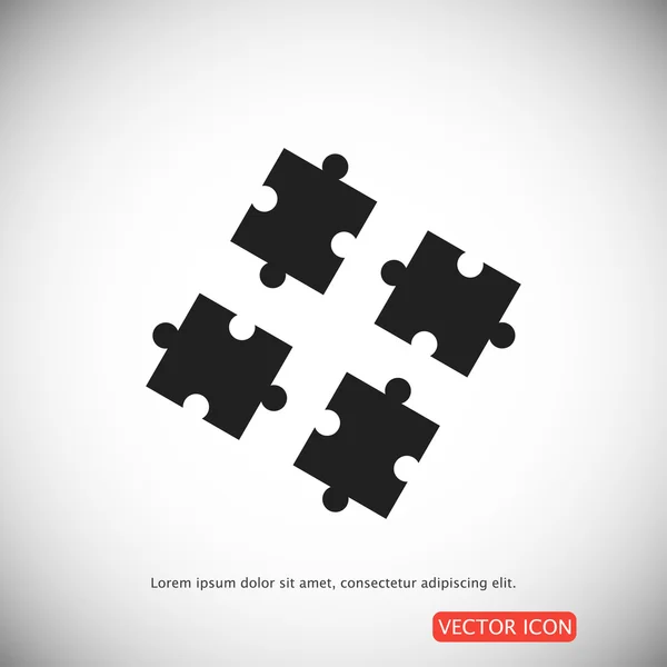 Puzzle icono plano — Archivo Imágenes Vectoriales