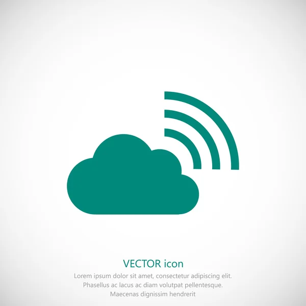 Icono de nube verde — Vector de stock
