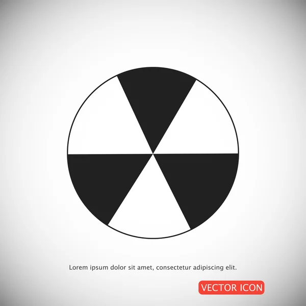 Ikona radioaktywnych znak — Wektor stockowy