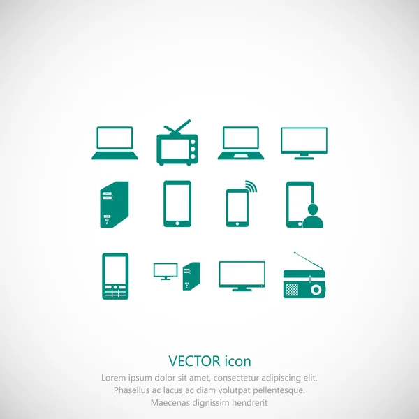 Kommunikációs eszközök ikonok — Stock Vector