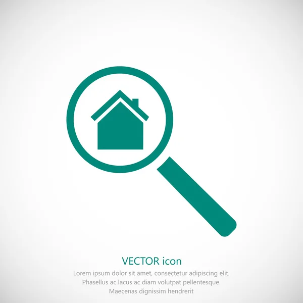 Buscar icono de casa — Vector de stock