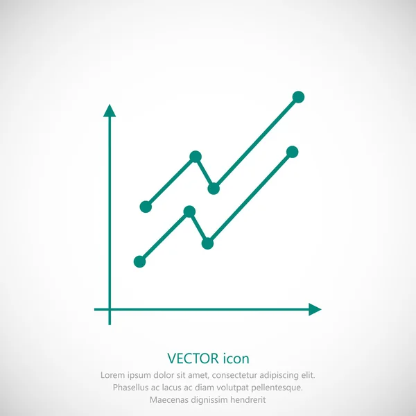 Gráfico gráfico ícone — Vetor de Stock